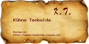 Kühne Teobalda névjegykártya